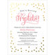 White Confetti Triplets Shower Invitations Image 3 of 4